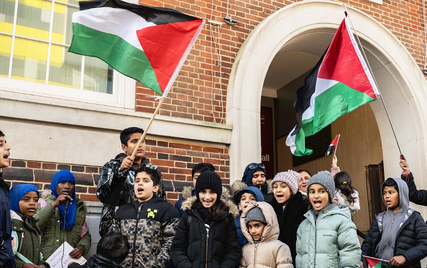 Pupils and parents protest at Barking Town Hall in London